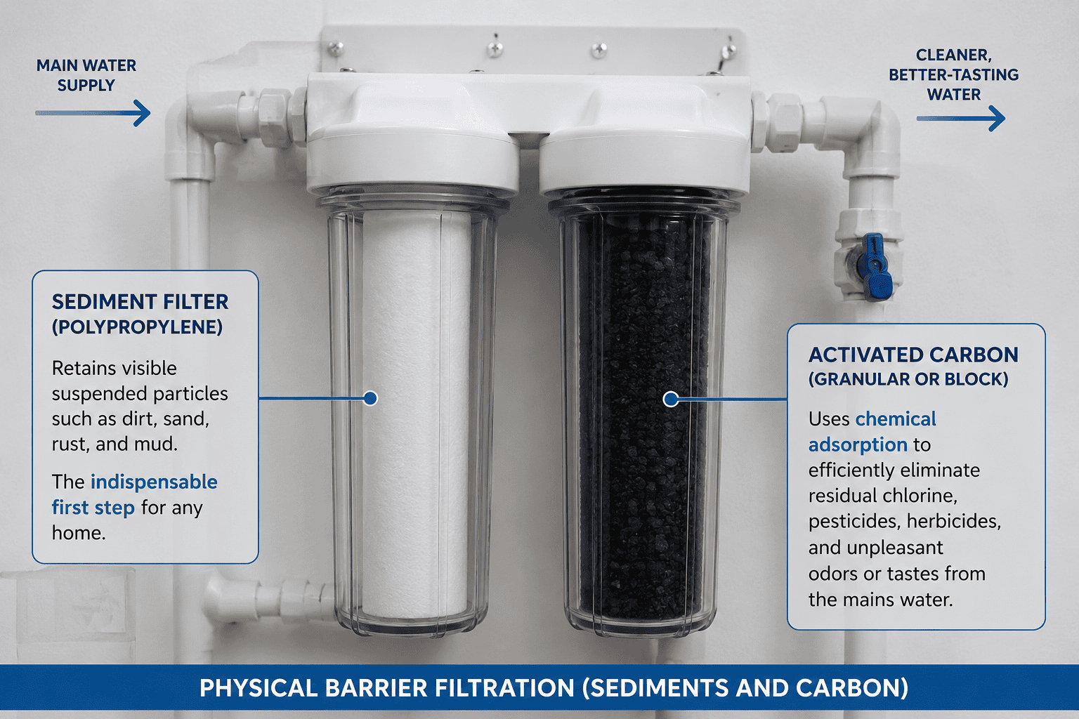 Physical Barrier Filtration (Sediments and Carbon)