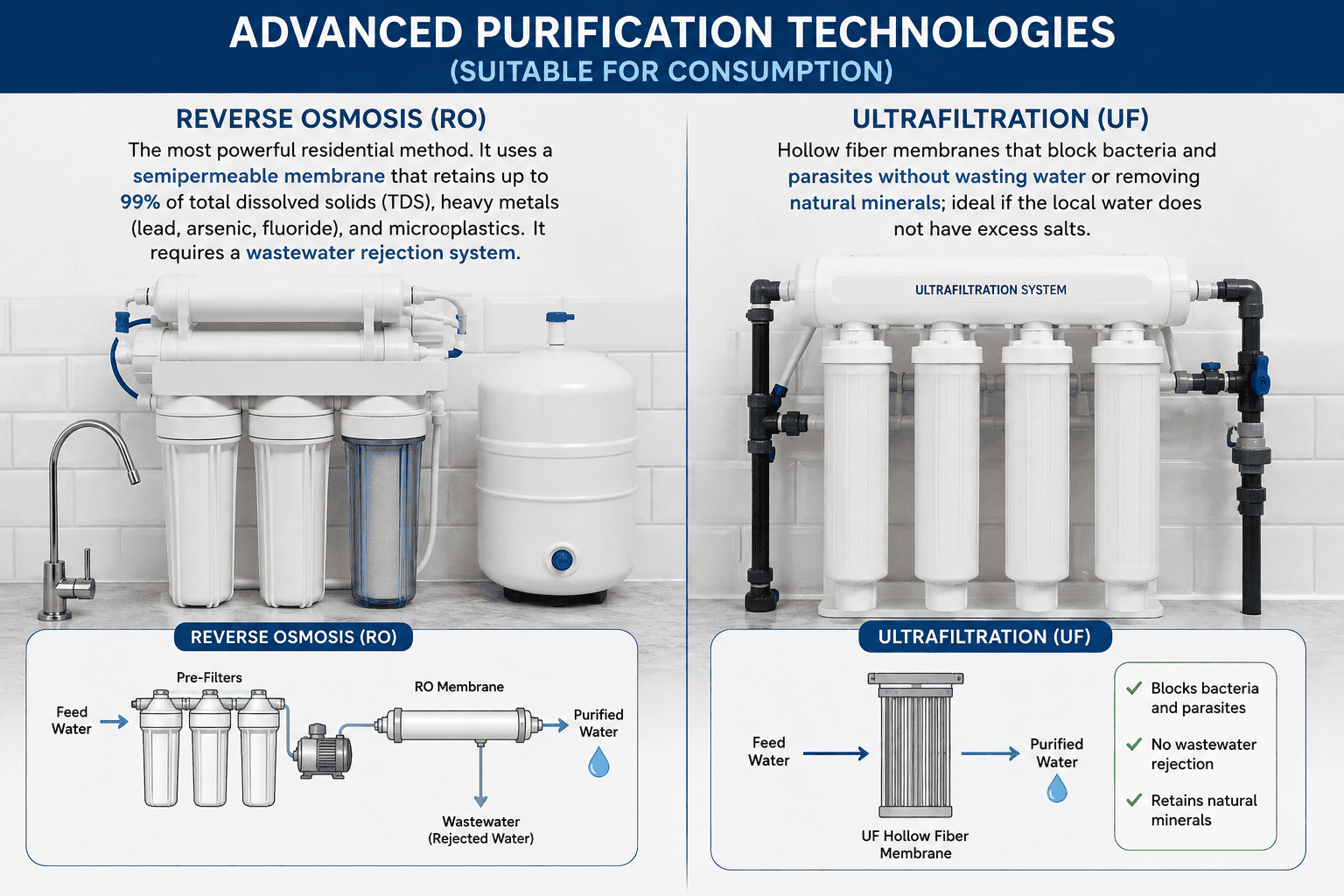 Advanced Purification Technologies (Suitable for Consumption)